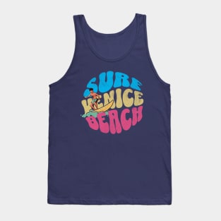 Surf Venice Beach California Vintage Surfboard Surfing Tank Top